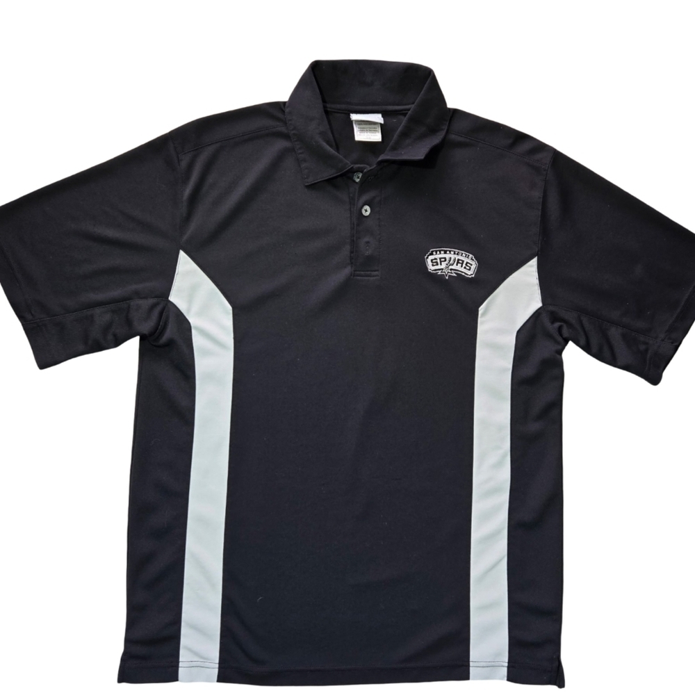 NBA Black and White Polo Shirt Size M